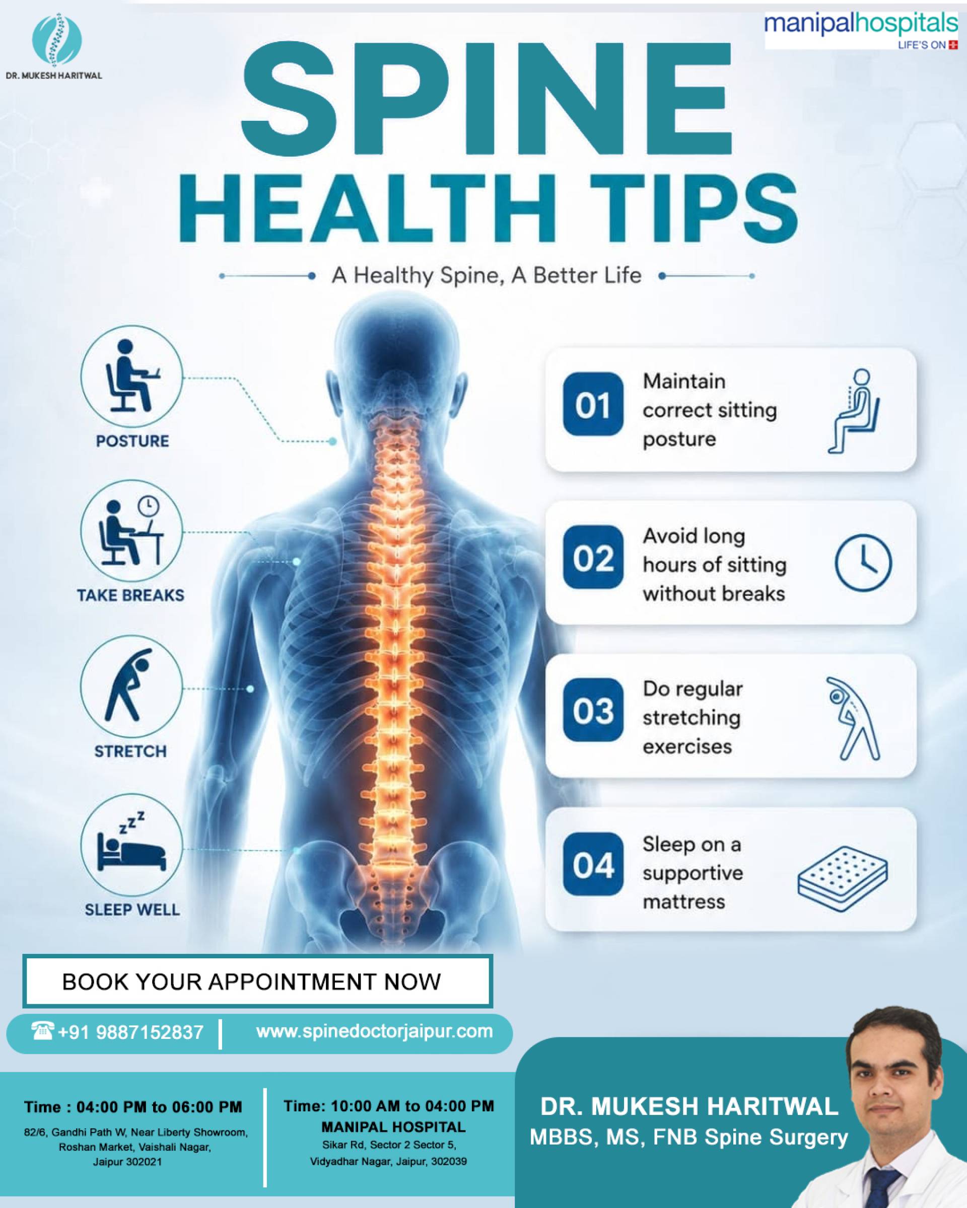 Dr Mukesh Haritwal - Spine Surgeon in Jaipur, micro spine doctor in Jaipur, Slip Disc Treatment in Jaipur