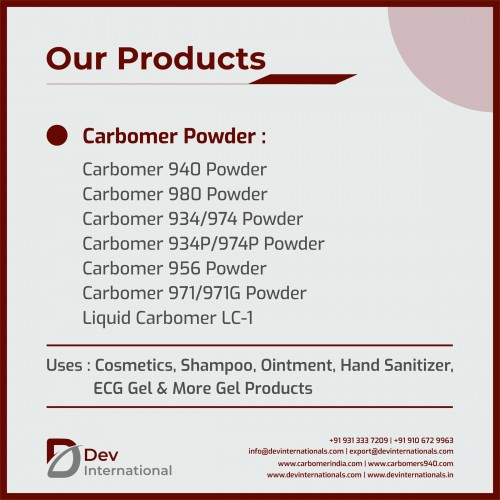<strong><strong>Leading Manufacturer & Supplier of Carbomer in Ahmedabad India, USA, Canada & China</strong></strong>