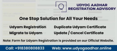<strong>Udyog Aadhar Registration Advisory</strong>